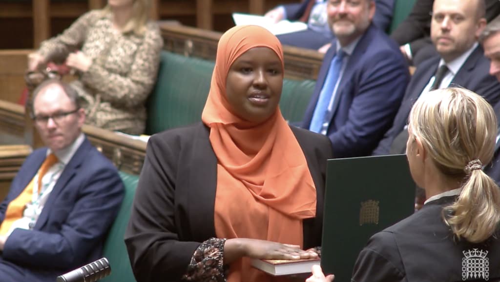 Labour’s Newest MP Sagal Abdi-Wali Sworn Into House of Commons