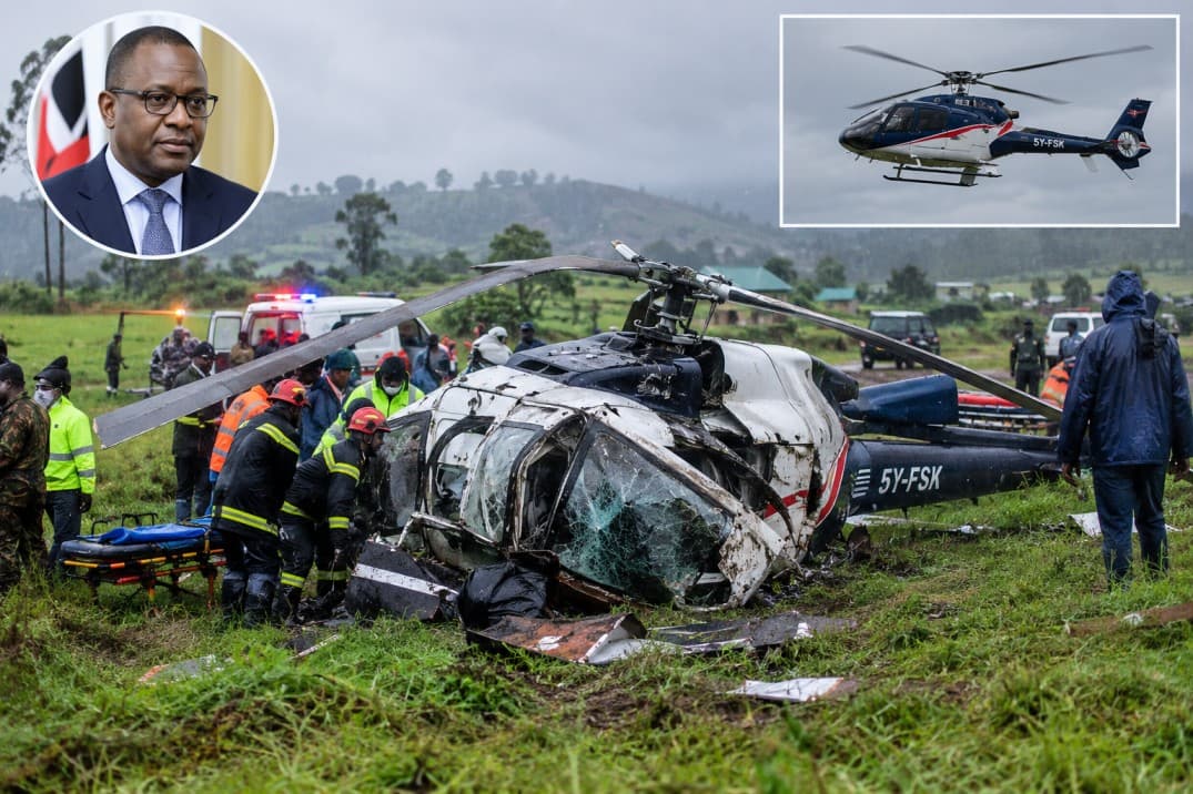 Helicopter Crashes at Kericho Golf Course Amid Heavy Rain, Several Injured